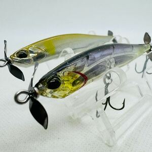 送料120円・美品『デュオ レアリス スピンベイト80 シャロー 2個セット』3点落札送料無料■DUO REALIS SPIN BAIT SHALLOW スイッシャー