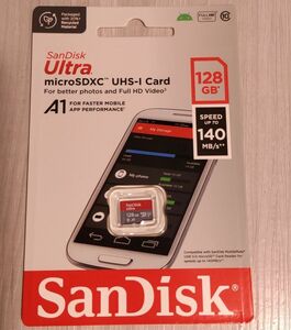 新品●サンディスクultra 128GB マイクロSDカード