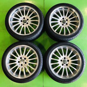 NT483 中古 CARLSON カールソン CR1/16 ホイール 19×8.5J +38 19×9.5J +40 PCD 114.3 タイヤ 245/40R19 275/35R19 4本 セット