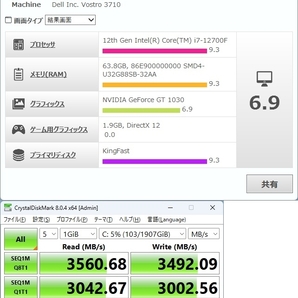 ★DELL Vostro3710/i7-12700F 12コア/RAM64GB/GeForce GT1030/新品 NVMe SSD2TB+新品 HDD4TB/Wi-Fi6/Blu-ray/USB3.2/Win11Pro/Office2021★の画像2