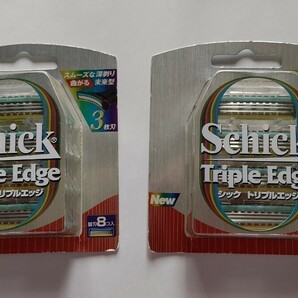 未開封品と未使用品 長期保管品 Schick シック トリプルエッジ 替刃１５個(未開封８個と未使用７個)の画像1