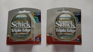 未開封品と未使用品 長期保管品 Schick シック　トリプルエッジ 替刃１５個(未開封８個と未使用７個)