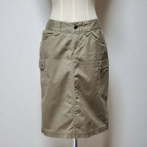 MK KLEIN+ M ke- Michel Klein pryus khaki knees height skirt size 38( approximately M size corresponding )