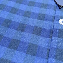 CINEMA メンズ ブルー チェック柄 長袖シャツ Lサイズ タグ付き未使用品_画像6