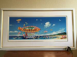 Art hand Auction Hiro Yamagata Santa Monica Swimming Club ist ein sehr seltener Siebdruck., Kunstwerk, Malerei, Andere