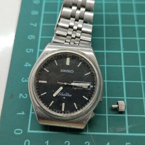 【ジャンク品】1円～ SEIKO セイコー Silver Wave 自動巻き 6306-8070 黒文字盤　ま