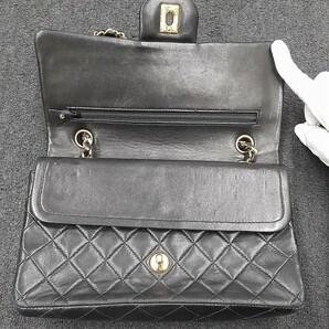 CHANEL シャネル ヴィンテージ ショルダーバッグ ミニマトラッセ ダブルフラップ チェーンショルダーバッグ ブラック 袋あり  だの画像8