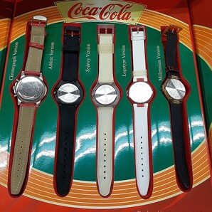 未使用保管品 SWATCH スウォッチ コカコーラ cocacola 2000年 オリンピック 限定モデル ウォッチ 腕時計 5本セット 電池切れ みの画像7