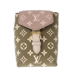 ルイヴィトン LOUIS VUITTON リュックサック/バックパック M81351 タイニーバックパック カーキ×ベージュ RFID確認済み 美品 バッグ