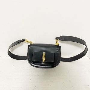 サルバトーレフェラガモ SalvatoreFerragamo ショルダーバッグ 21G392 アンナ レザー 黒 バッグ