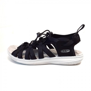  key nKEEN sandals 23.5 CM - chemistry fiber × imitation leather black lady's shoes 