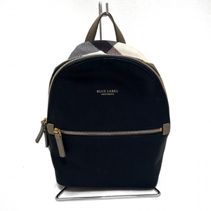  Blue Label k rest Bridge BLUE LABEL CRESTBRIDGE rucksack / backpack - PVC( salt . vinyl )× leather bag 