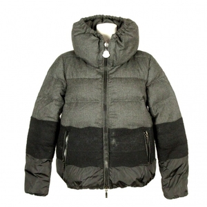 モンクレール MONCLER ダウンジャケット サイズ0 XS 46376-50-54441 ARBOUSIER ウール、ダウン ダークグレー×ダークネイビー レディース