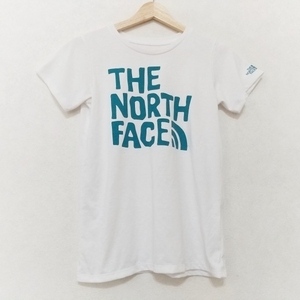 ノースフェイス THE NORTH FACE 半袖Tシャツ サイズS NTW81786 - ポリエステル 白×ブルーグリーン レディース クルーネック トップス