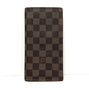 ルイヴィトン LOUIS VUITTON 長財布 N60017 ポルトフォイユブラザ ダミエ・キャンバス エベヌ イニシャル刻印 SP3160 財布 ダミエ