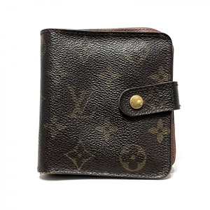 ルイヴィトン LOUIS VUITTON 2つ折り財布 M61667 コンパクトジップ モノグラム・キャンバス - MI1919 財布 モノグラム