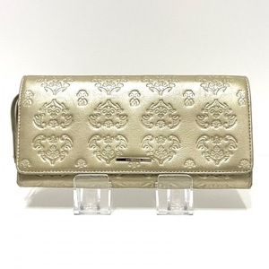 アンテプリマ ANTEPRIMA 長財布 - レザー シャンパンゴールド 型押し加工 美品 財布