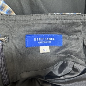 ブルーレーベルクレストブリッジ BLUE LABEL CRESTBRIDGE ロングスカート サイズ38 M - ダークネイビー×ブルー×マルチ レディースの画像3