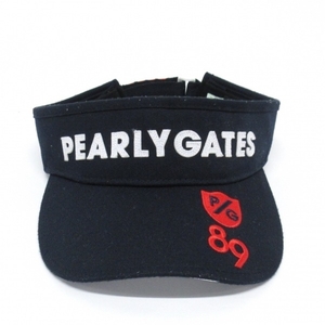  Pearly Gates PEARLY GATES козырек 0533187112 Logo tsu il VISOR полиэстер темно-синий × белый × красный окантовка / Logo шляпа 