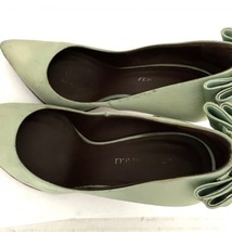 ブルーノマリ BRUNOMAGLI パンプス 34 1/2 - サテン ライトグリーン レディース リボン 靴_画像9