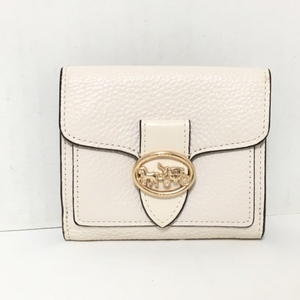 コーチ COACH Wホック財布 6654 - レザー アイボリー 財布