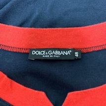 ドルチェアンドガッバーナ DOLCE&GABBANA ノースリーブカットソー サイズ48 M - ダークネイビー×白×レッド メンズ 刺繍 トップス_画像3