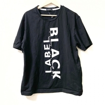 ブラックレーベルクレストブリッジ BLACK LABEL CRESTBRIDGE 半袖Tシャツ サイズLL - 黒×白 メンズ クルーネック/ビックロゴ トップス_画像1