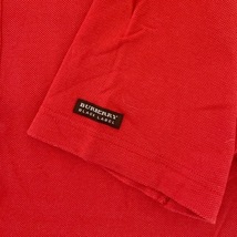 バーバリーブラックレーベル Burberry Black Label 半袖ポロシャツ サイズ2 M - レッド×ライトブルー メンズ トップス_画像9