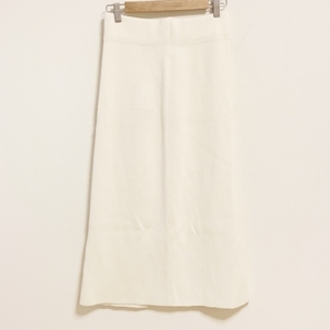  theory ryukstheory luxe long skirt size 38 M - ivory lady's knitted / waist rubber beautiful goods bottoms 