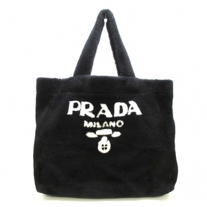 プラダ PRADA トートバッグ 1BG130 - ムートン 黒 美品 バッグ