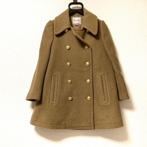  car tulieChatouiller pea coat size 0 XS - light brown lady's long sleeve / autumn / winter coat 