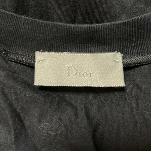 ディオールオム Dior HOMME 半袖Tシャツ サイズS - 黒×ダークブラウン メンズ Vネック トップスの画像3