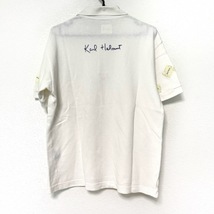 カールヘルム KarlHelmut 半袖ポロシャツ サイズM - 白×アイボリー×ダークネイビー メンズ トップス_画像2