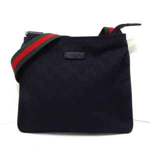 グッチ GUCCI ショルダーバッグ 146309 GG柄,シェリー(ウェブ) ジャガード×レザー 黒×グリーン×レッド バッグ