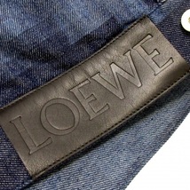 ロエベ LOEWE Gジャン/デニムジャケット サイズ46 L ピクセレイテッドジャケット 綿、子牛革 ブルー×ネイビー メンズ ジャケット_画像8