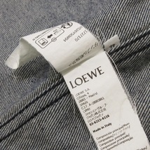 ロエベ LOEWE Gジャン/デニムジャケット サイズ46 L ピクセレイテッドジャケット 綿、子牛革 ブルー×ネイビー メンズ ジャケット_画像6