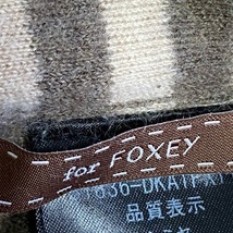 フォクシー FOXEY 長袖セーター/ニット サイズ38 M - ベージュ×ダークブラウン レディース その他 襟/カシミヤ/ボーダー トップス_画像3