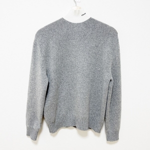  Prada PRADA long sleeve sweater / knitted size 36 S - light gray × white lady's high‐necked /2022 year tops 