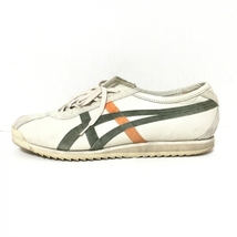 アシックス・オニツカタイガー asics Onitsuka Tiger スニーカー 24.5 - レザー×スエード アイボリー×ダークグレー×オレンジ レディース_画像1