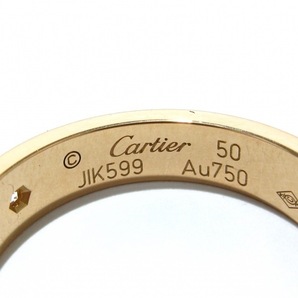 磨き済み■カルティエ Cartier リング 50 B4050750 ミニラブ K18PG×ダイヤモンド 1Pダイヤ/約0.02カラット 美品 アクセサリー（指）の画像5