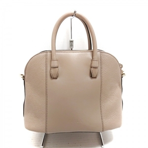  Furla FURLA handbag WB00628 mia Stella S leather gray beige beautiful goods bag 