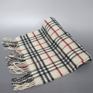  Burberry Burberry кашемир бежевый × чёрный × красный в клетку muffler 