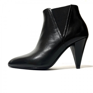 セリーヌ CELINE ショートブーツ 35 - レザー 黒 レディース チェルシー/サイドゴア 靴