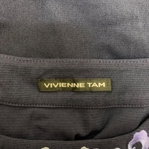 ヴィヴィアンタム VIVIENNE TAM 半袖カットソー サイズ0 XS - ダークネイビー×ライトブルー レディース 刺繍 トップス_画像3
