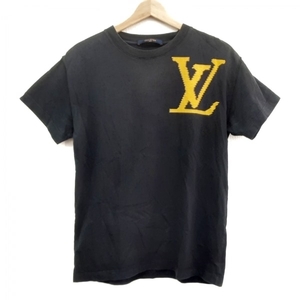 ルイヴィトン LOUIS VUITTON 半袖Tシャツ サイズXXS XS RM191 LVO HGY97W 黒×イエロー×ライトブラウン メンズ トップス