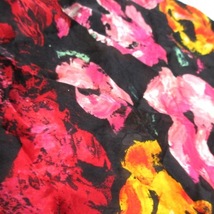 エマニュエルウンガロ emanuelungaro - 黒×ピンク×マルチ 花柄 美品 スカーフ_画像5