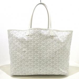  Goyard GOYARD большая сумка солнечный Louis PM покрытие парусина × кожа белый × серый MAE120230 прекрасный товар сумка 