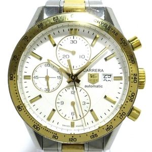 TAG Heuer(タグホイヤー) 腕時計 カレラ CV2050.BD0789 メンズ SS/K18YG/裏スケ 白