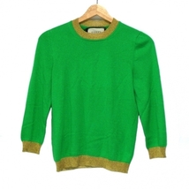 グッチ GUCCI 七分袖セーター/ニット サイズS - グリーン×ゴールド レディース トップス_画像1