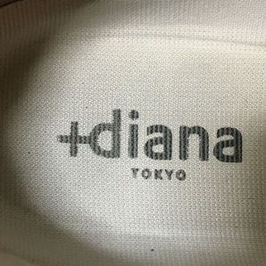 ダイアナ DIANA スニーカー 24 - 合皮×グリッター グレーベージュ×シルバー レディース ラインストーン 靴の画像5